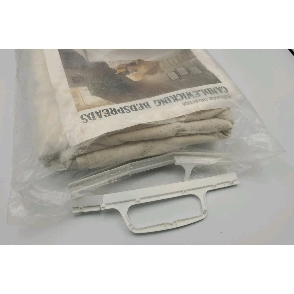 Vtg Mayflower Candlewicking KIT Bedspread Bo Knot Thistle 104x128 QUEEN *READ